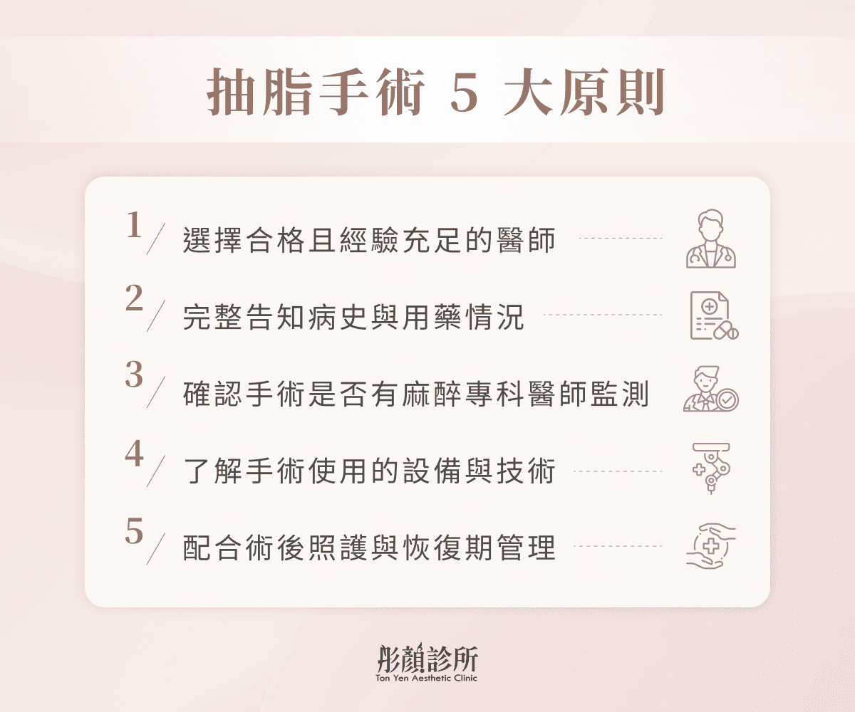 抽脂手術降低風險5原則